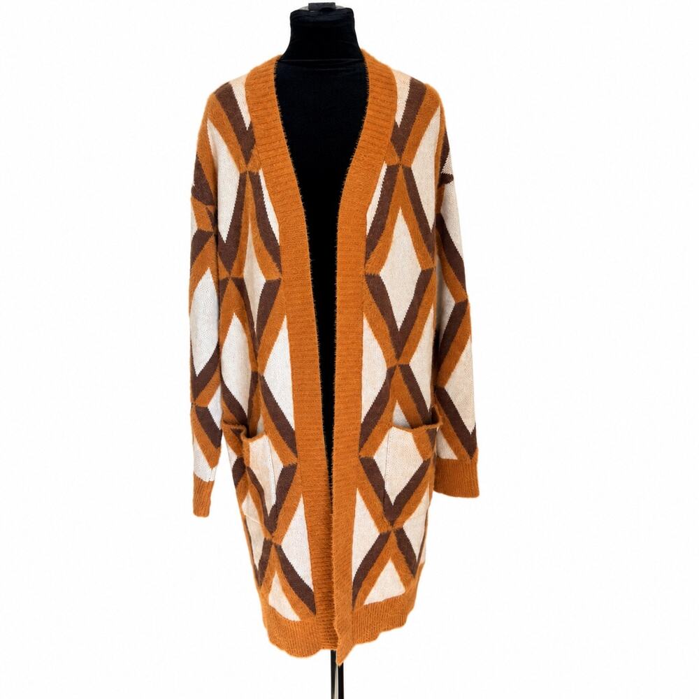 HEIMISH Super Soft Geometric Longline Cardigan M/L